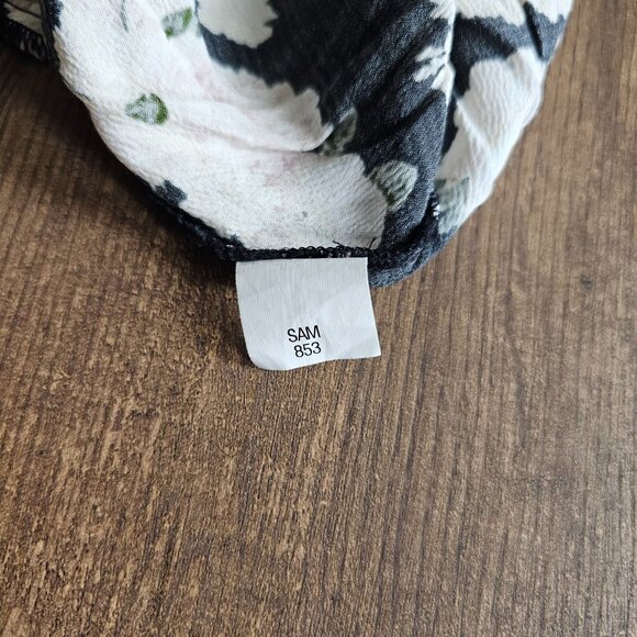 Zara Floral Jumpsuit Ruffle Shoulder Tie Back Wide Leg Floral Print, S, Multi - Picture 8 of 12